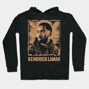 Kendrick Lamar in a dramatic drawing reminiscent of a movie poster Hoodie